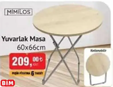 MİMİLOS YUVARLAK MASA